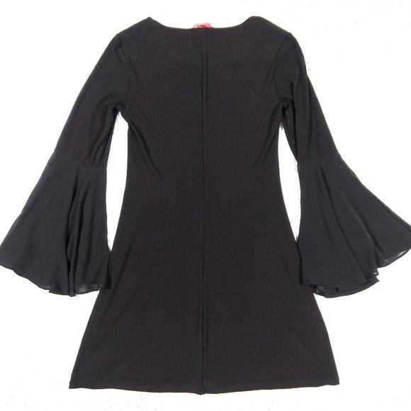 Catherine Malandrino Black Dress w/ Flared Sleeves - Picture 5 of 13